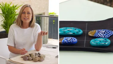How to make a pebble board game with Tara