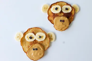 Peanut butter monkey pancakes