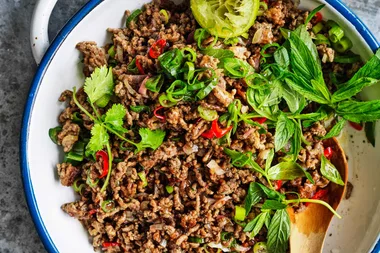 You’ll want to cook this simple 20-minute beef larb on repeat