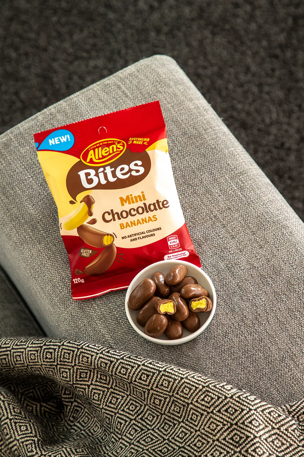 allens mini chocolate bananas