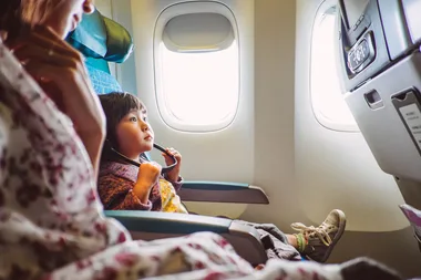 child on plane