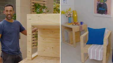 How to upcycle a frame into a shelving unit