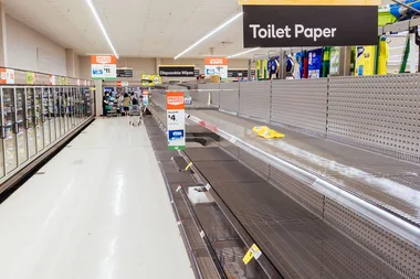 empty shelves at woolworths