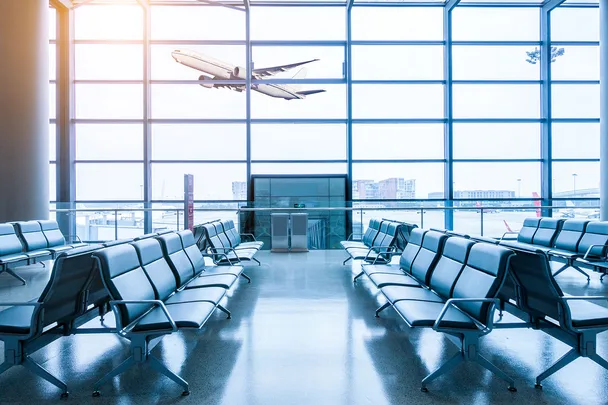 empty airline lounge