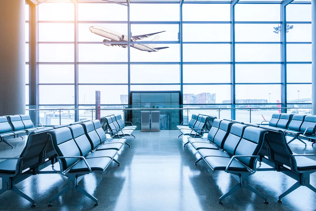 empty airline lounge