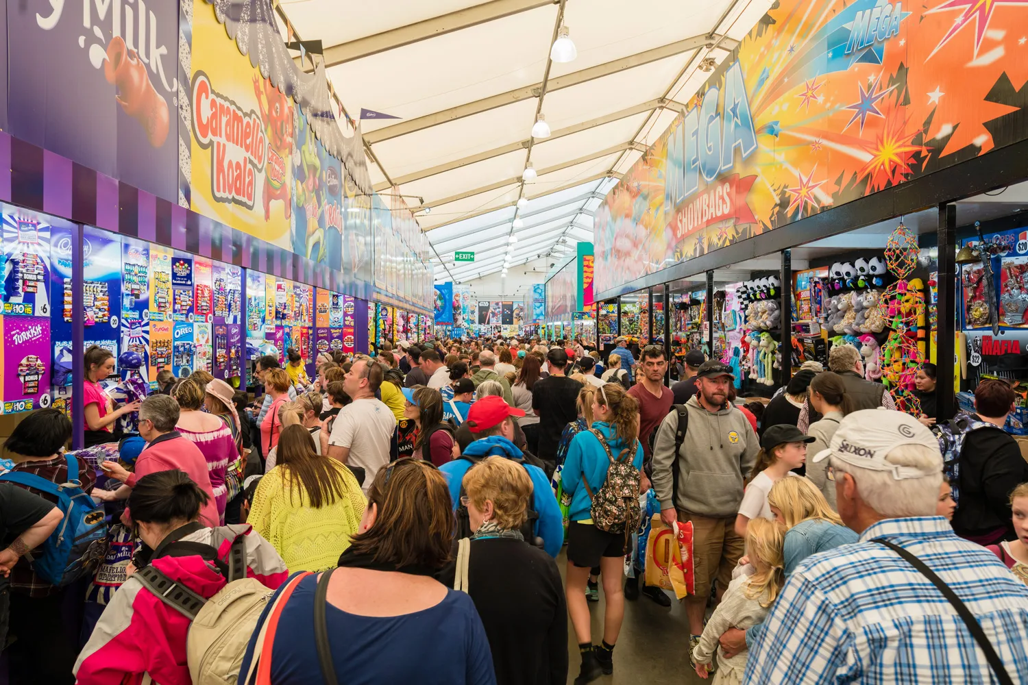 The showbag stands at the Easter Show