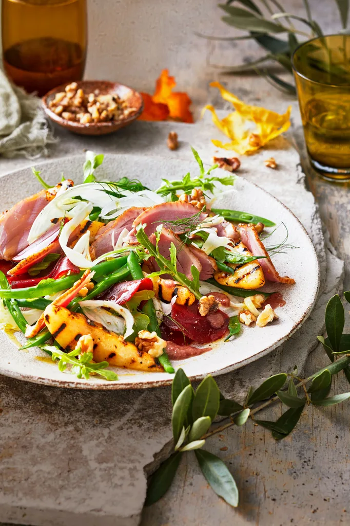 Smoked duck salad