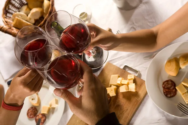 glasses of red wine