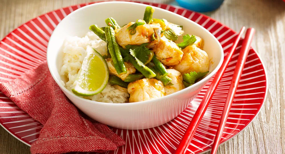Sambal coral trout with green shallots and young coconut - Better Homes & Gardens Australia