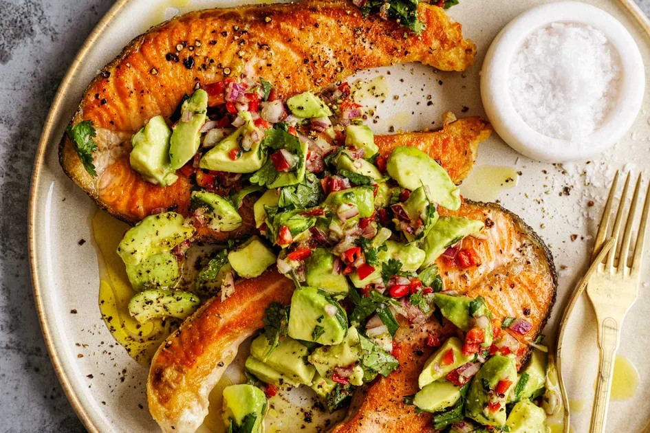 Panfried salmon cutlets with guacamole Recipe - Better Homes & Gardens Australia