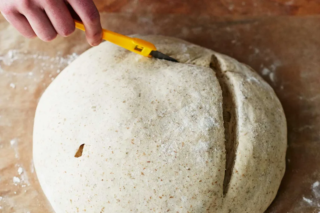 Cutting sourdough