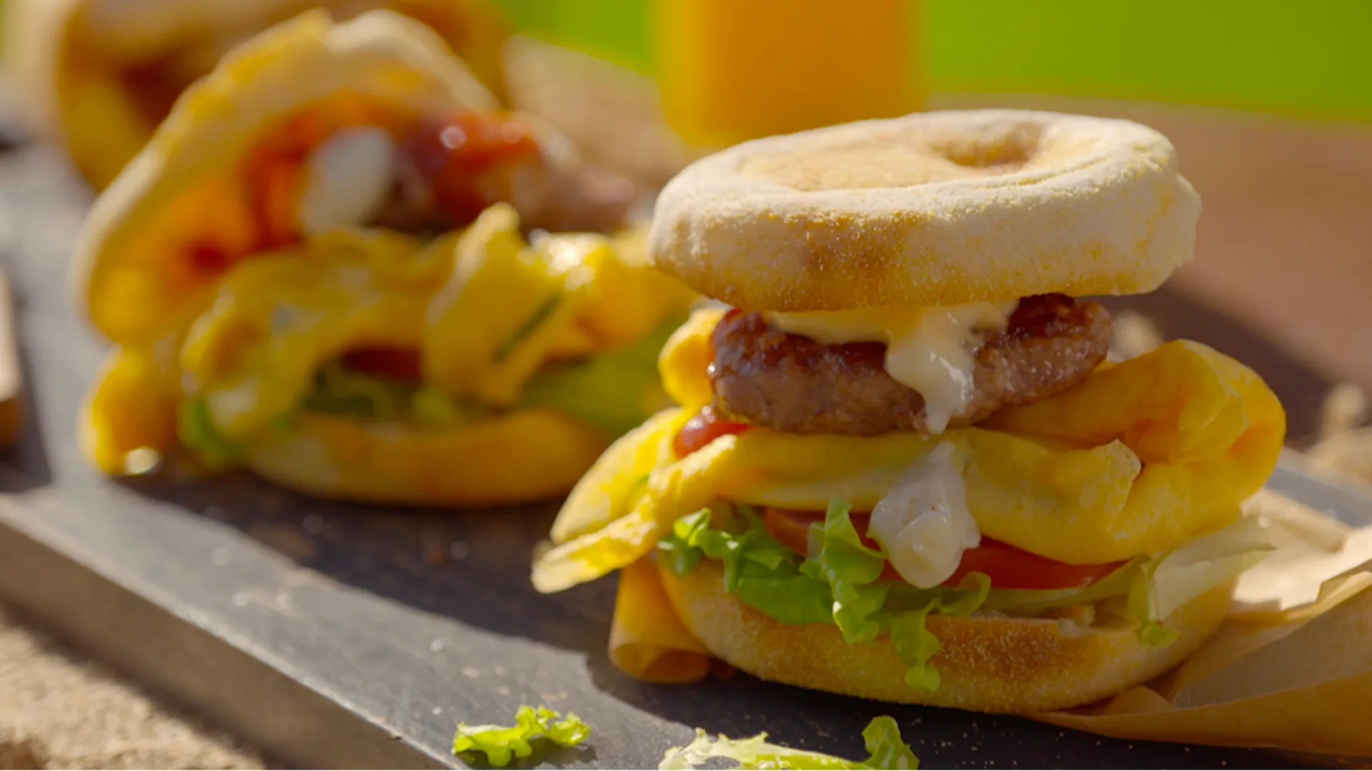 Cheese, chive and sausage breakfast muffins