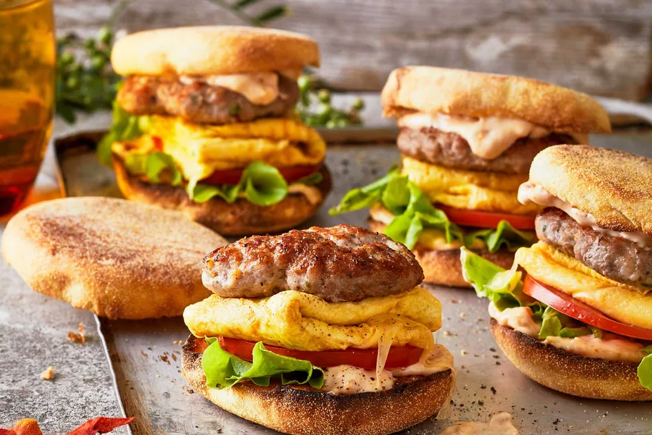 Cheese, chive and sausage breakfast muffins Recipe - Better Homes & Gardens Australia