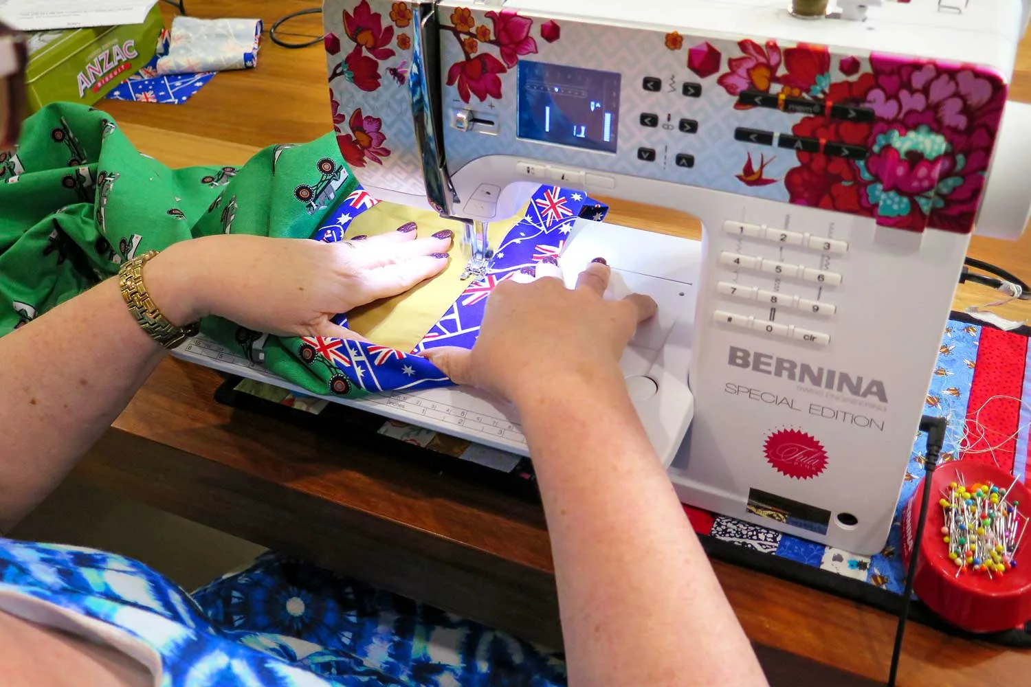 Top stitch bag cord channel