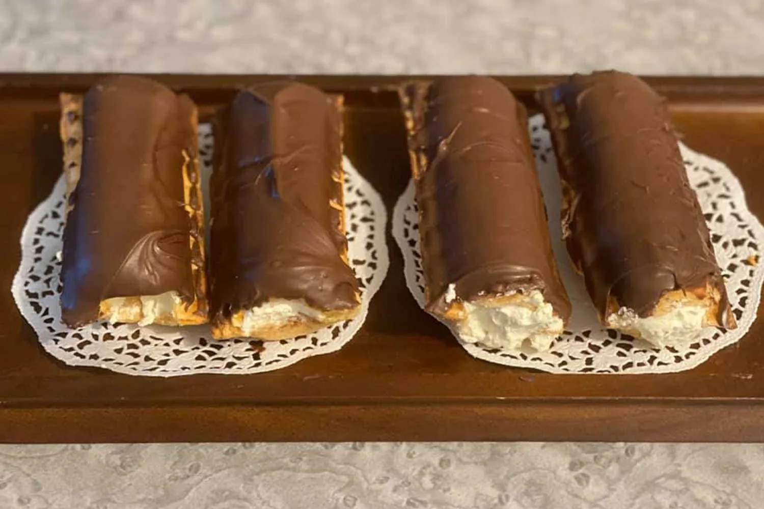 Chocolate eclairs