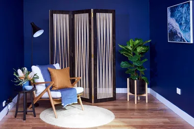 Plywood room divider screen