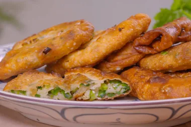 Spring onion pancakes