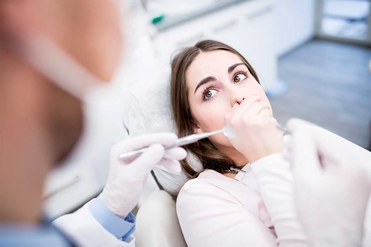 Woman at dentist