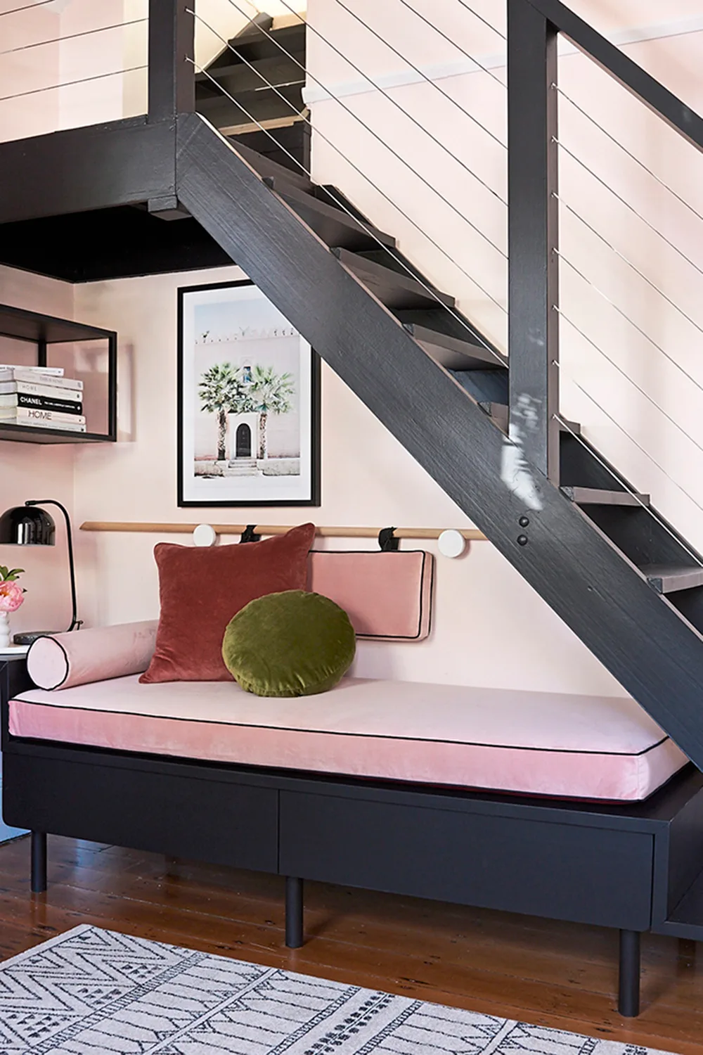 Daybed under staircaase