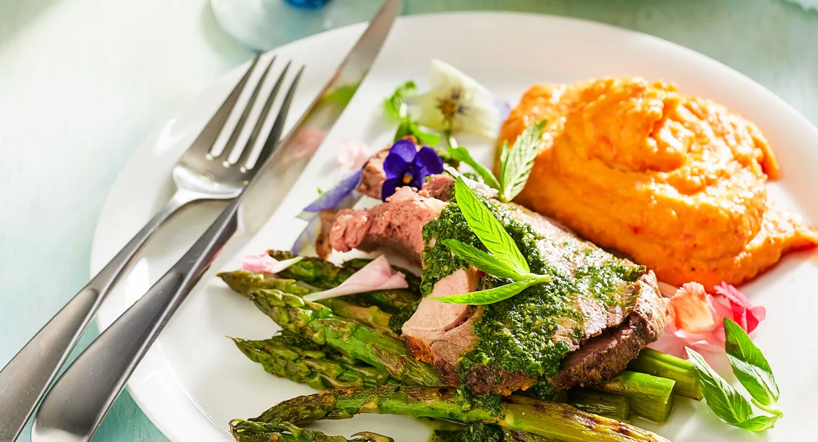 Ginger Black Pepper Lamb with Mint Sauce - Better Homes & Gardens Australia