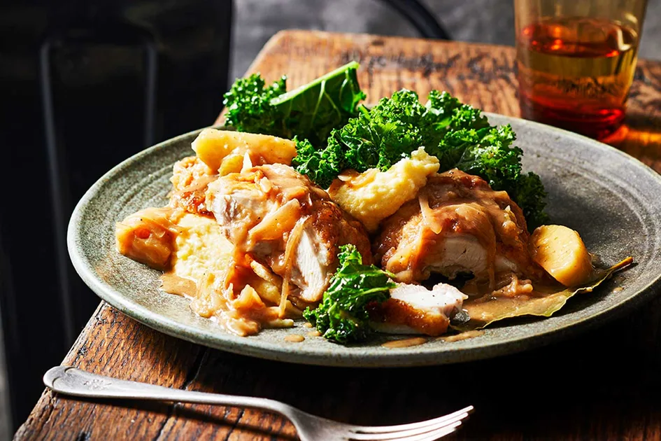 Chicken, apple and cider skillet pot roast Recipe - Better Homes & Gardens Australia