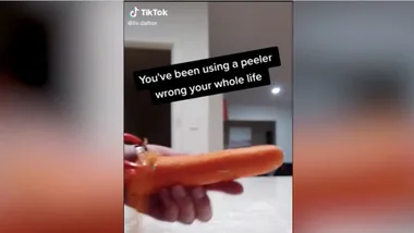 The right way to peel a carrot hack