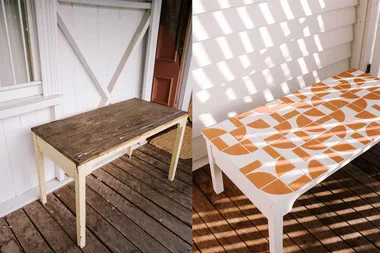 How to upcycle a second-hand table with tiles