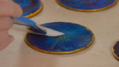 How to make faux agate coasters