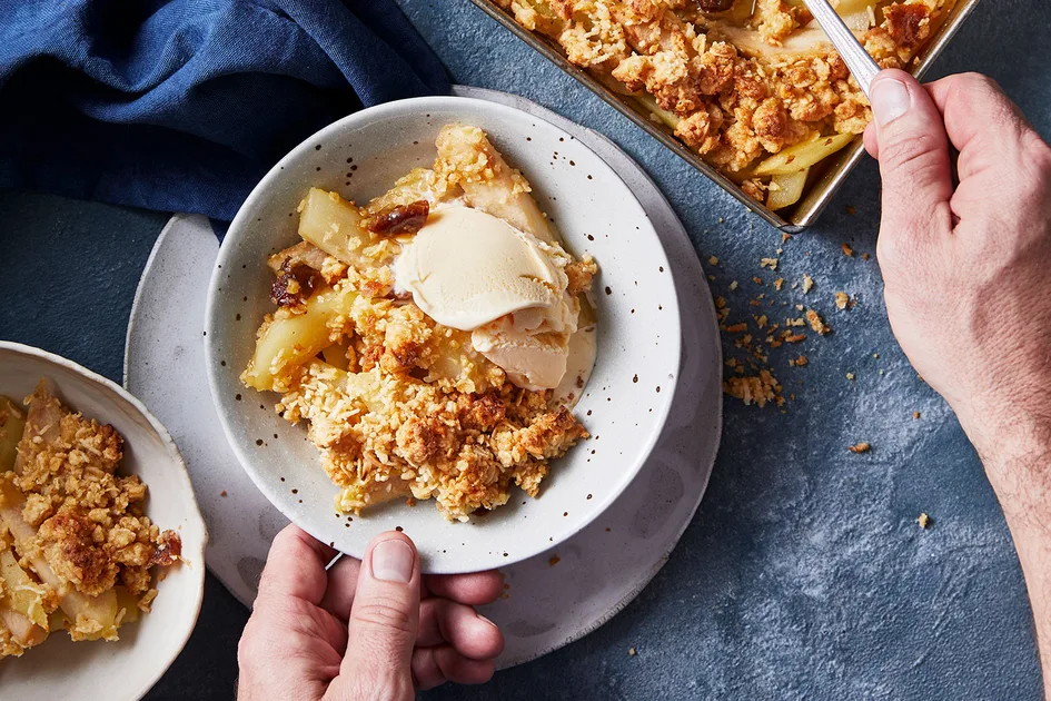 Spiced pear and date crumble recipe Recipe - Better Homes & Gardens Australia