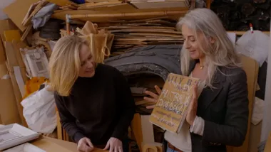 Tara meets cardboard creator Noelle Riguadie