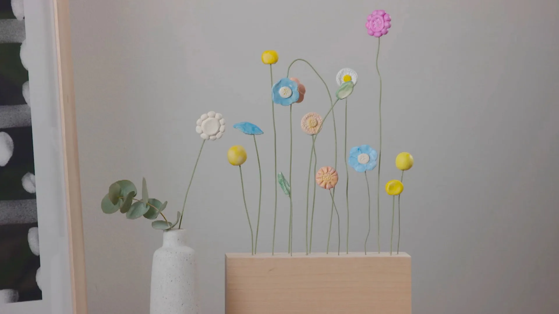 How to make air dry clay flowers