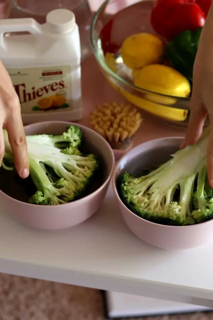 Soaking broccoli