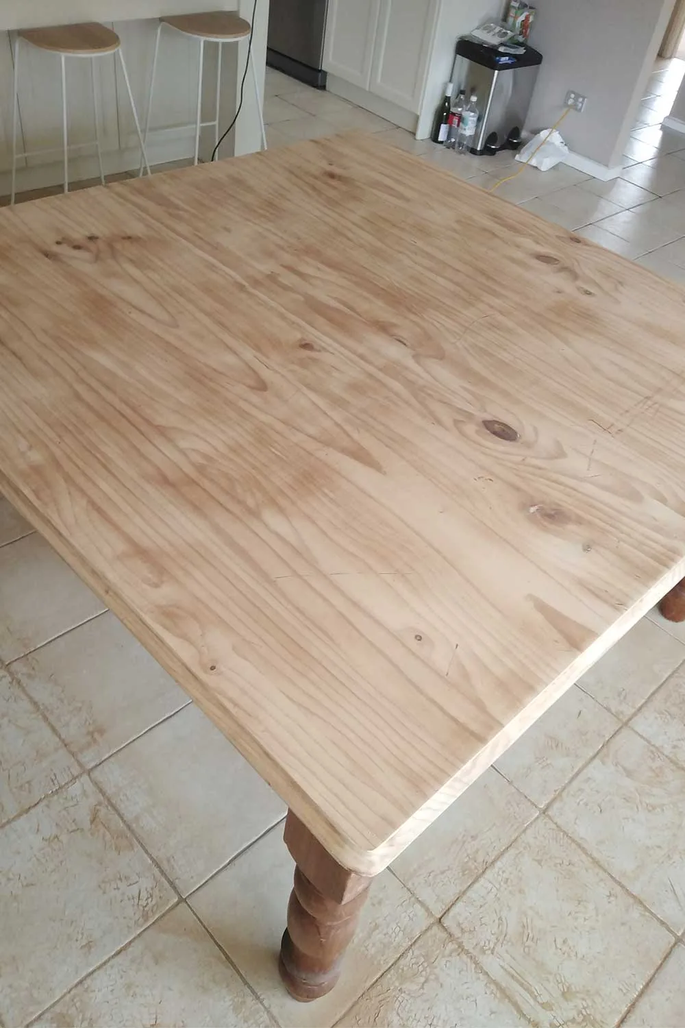 Sanded table