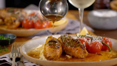Pork, herb and cheese involtini