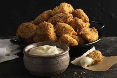 Popcorn chicken with aioli