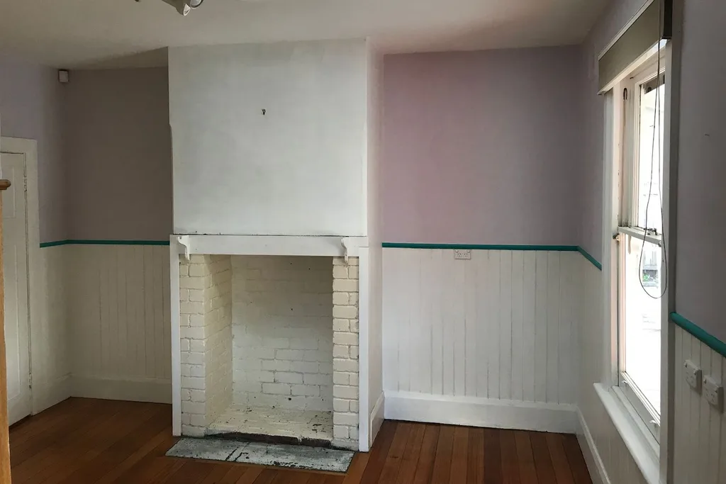 Empty dining room before renovation