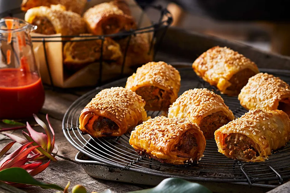 Lamb, macadamia and mint sausage rolls recipe Recipe - Better Homes & Gardens Australia