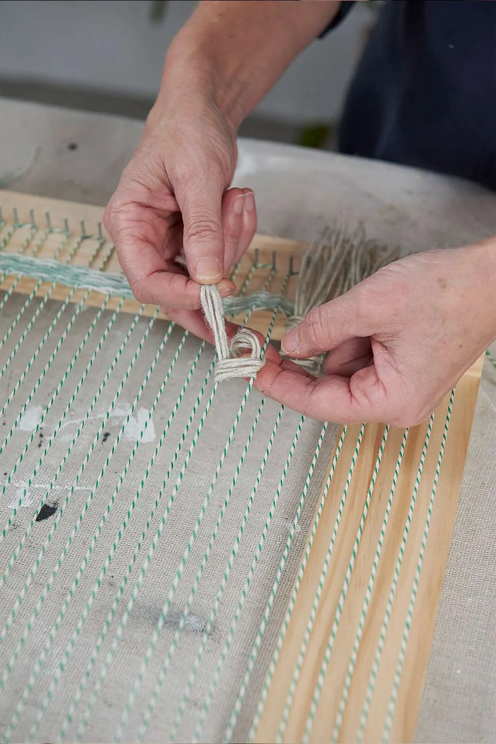 Step 7 how to make a woven wall hanging