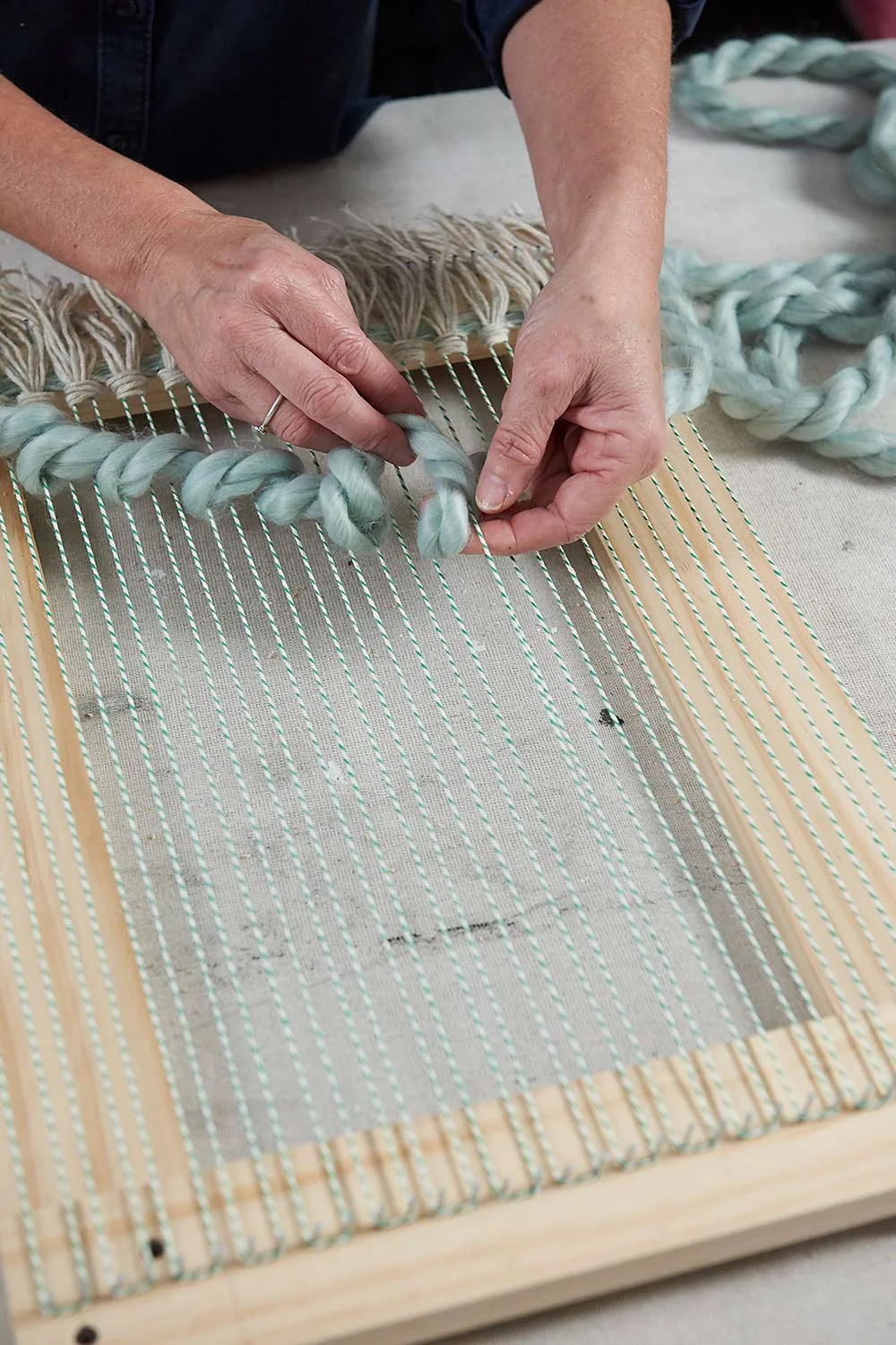 step 8 how to make a woven wall hanging