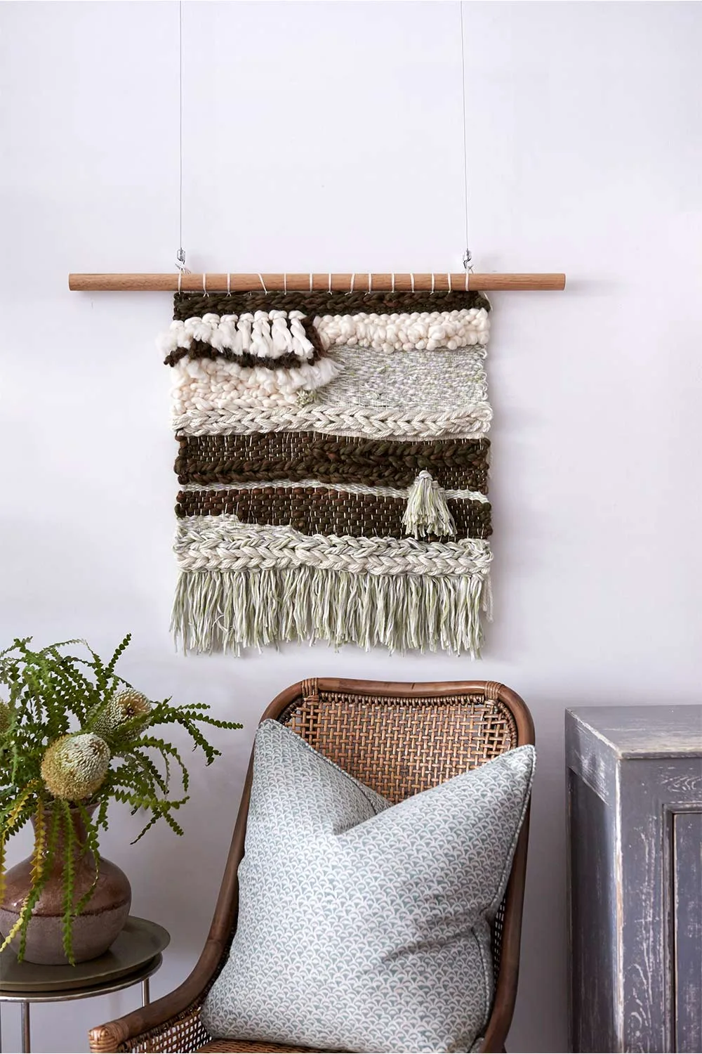 Woven wall hanging