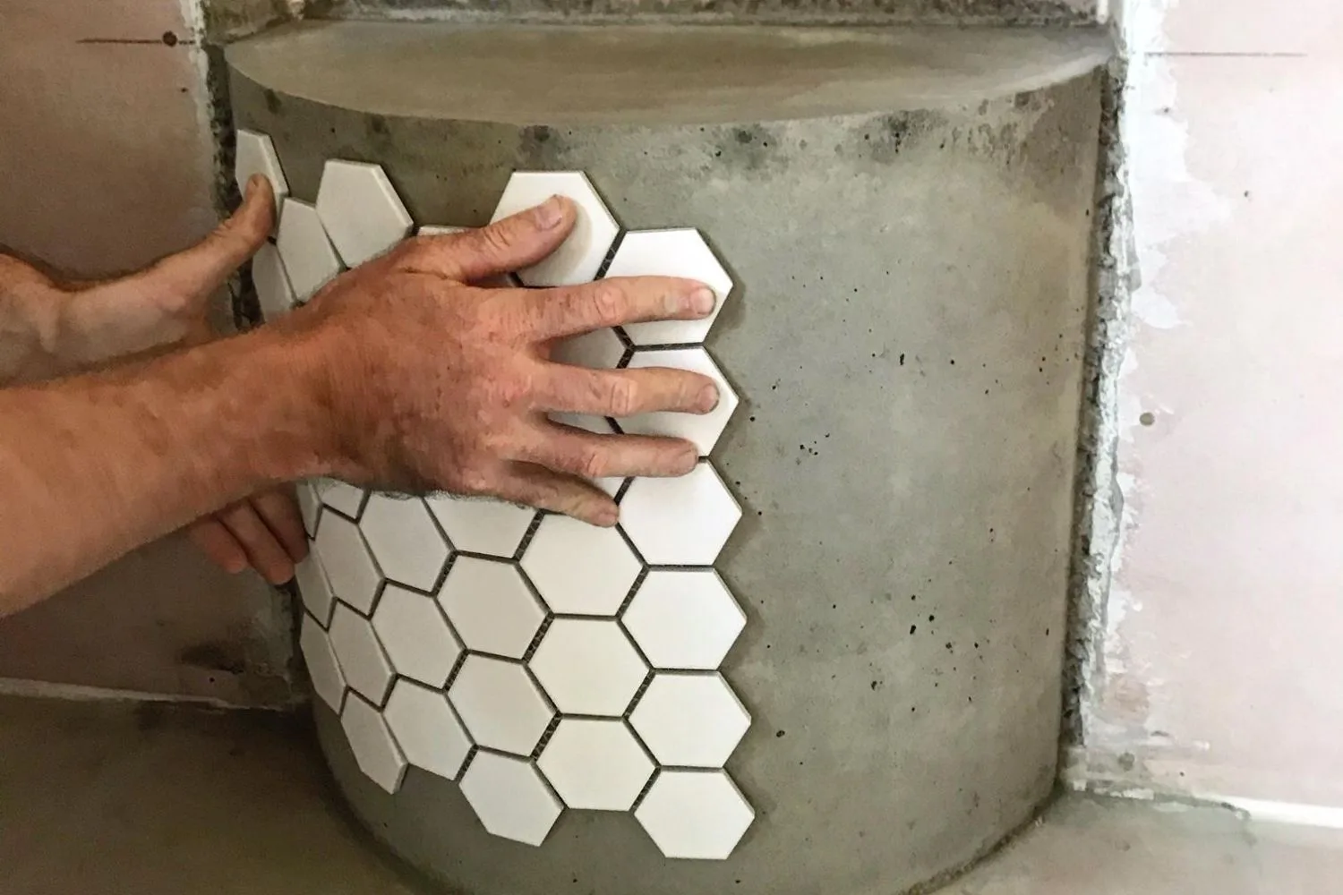 tiling wall