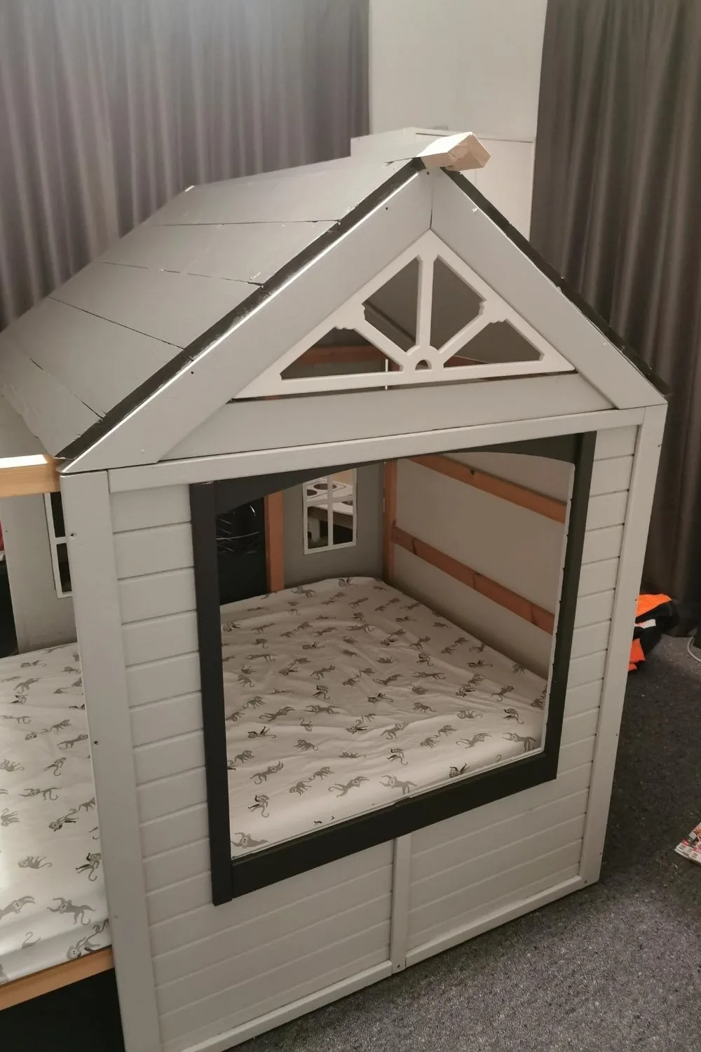 bed inserted into cubby