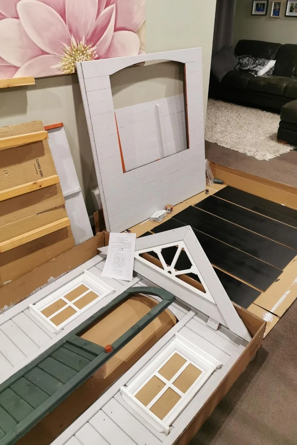 cubby disassembled but painted