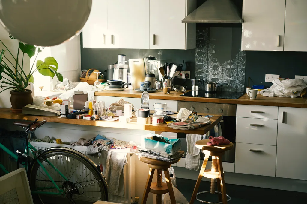 Very messy kitchen