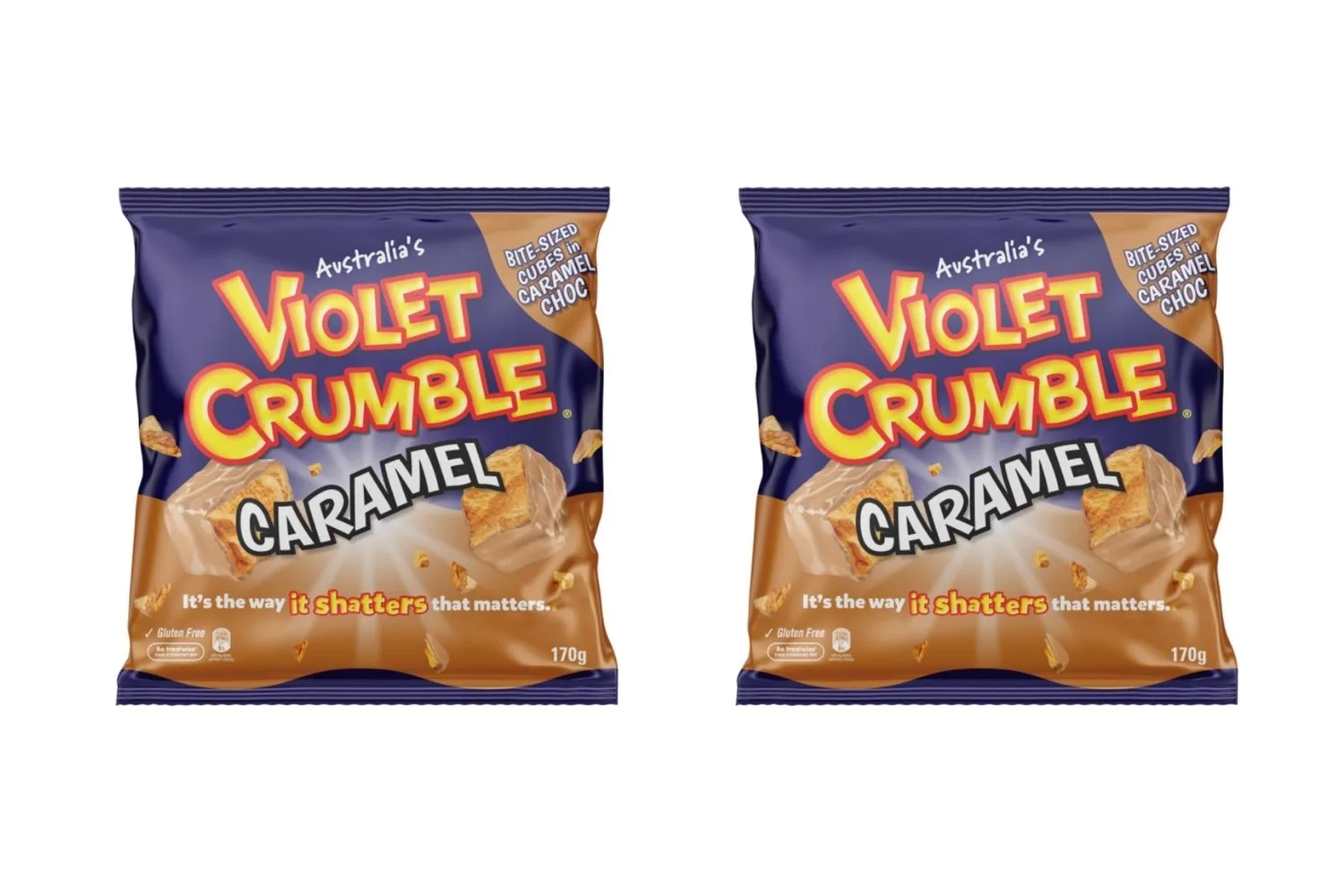 Violet Crumble releases a white chocolate caramel flavour in bite-size