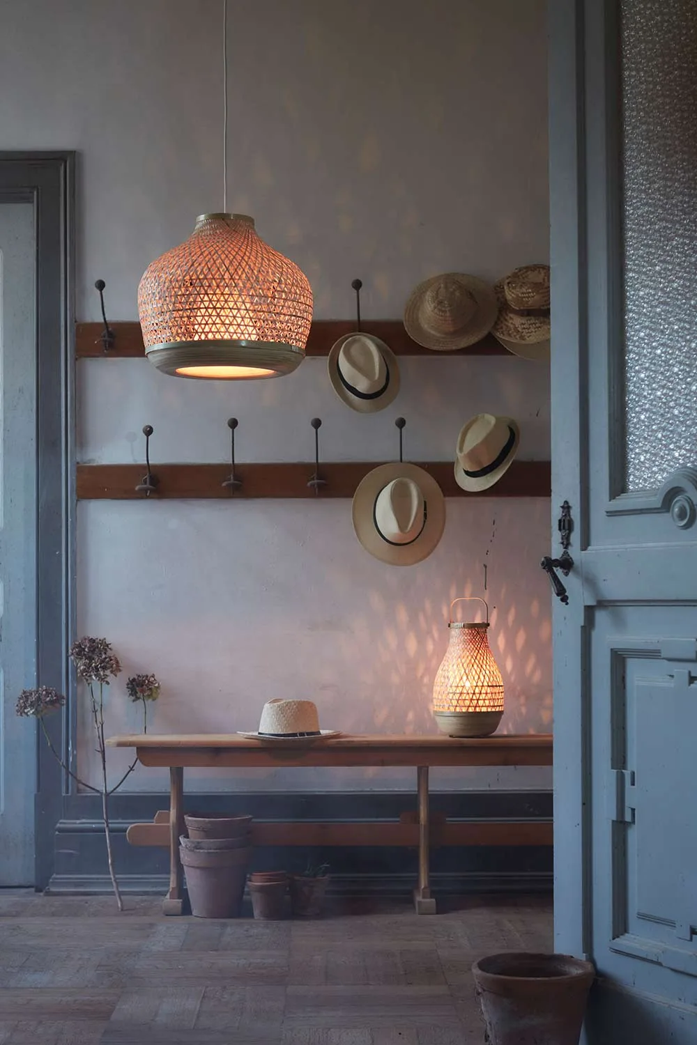Ikea Misterhult pendant lamp and table lamp