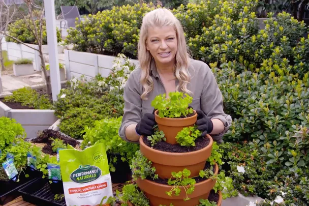 Stacked herb tower