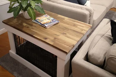 Reader project: A dog crate side table