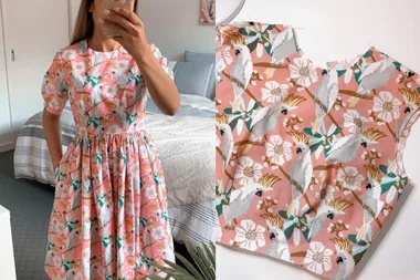 One woman has turned Kmart tea towels into a stunning dress