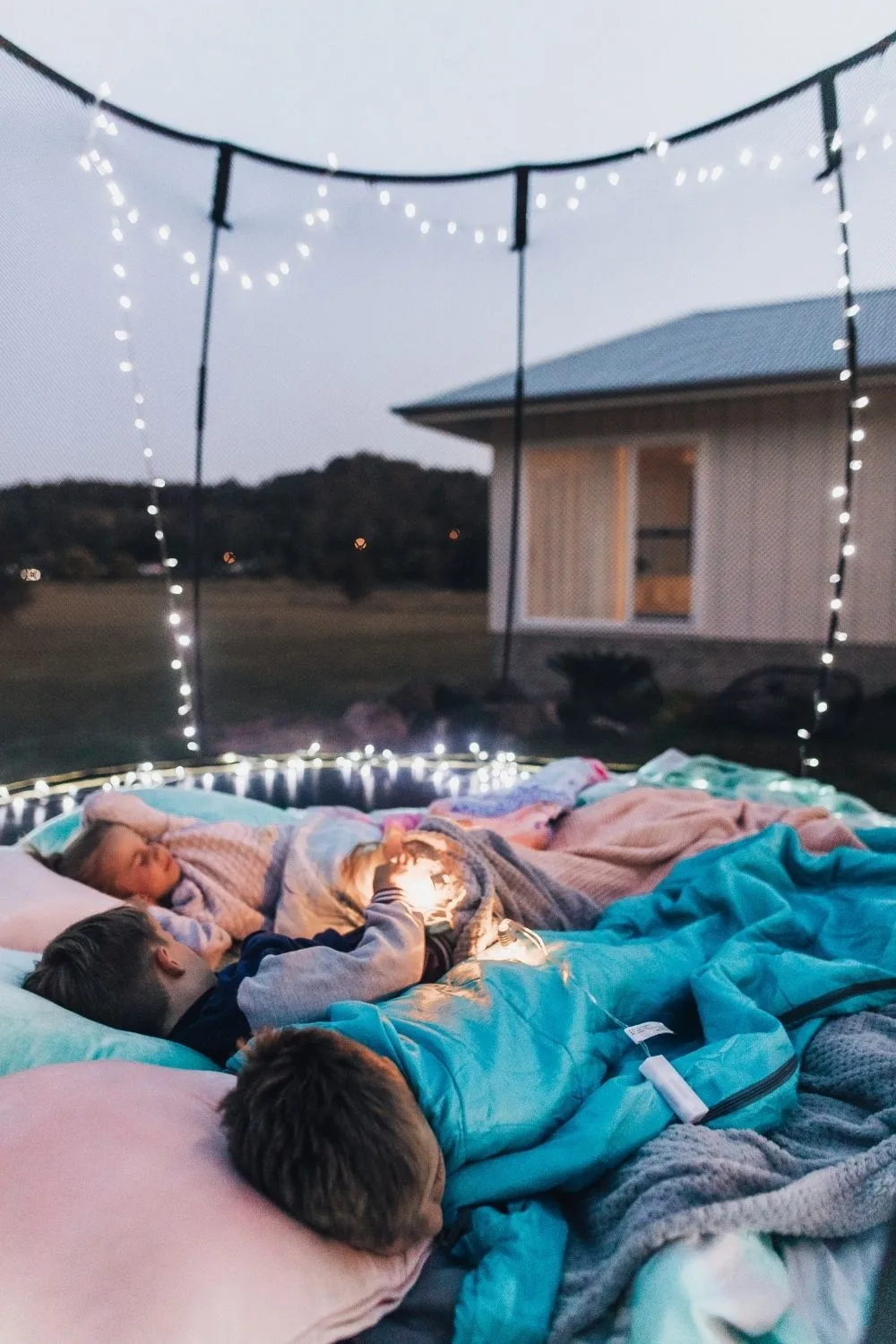 Sleepover on trampoline